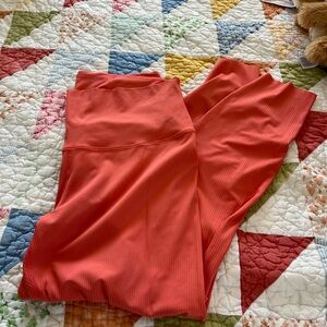 Nike Zenvy Ribbed Leggings in magic amber